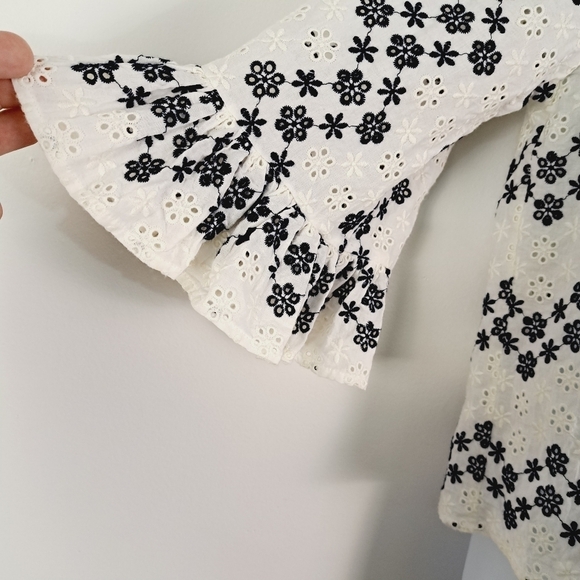 Vineyard Vines‎ Autumn Eyelet Ruffle Sleeve Floral Top - Picture 6 of 12